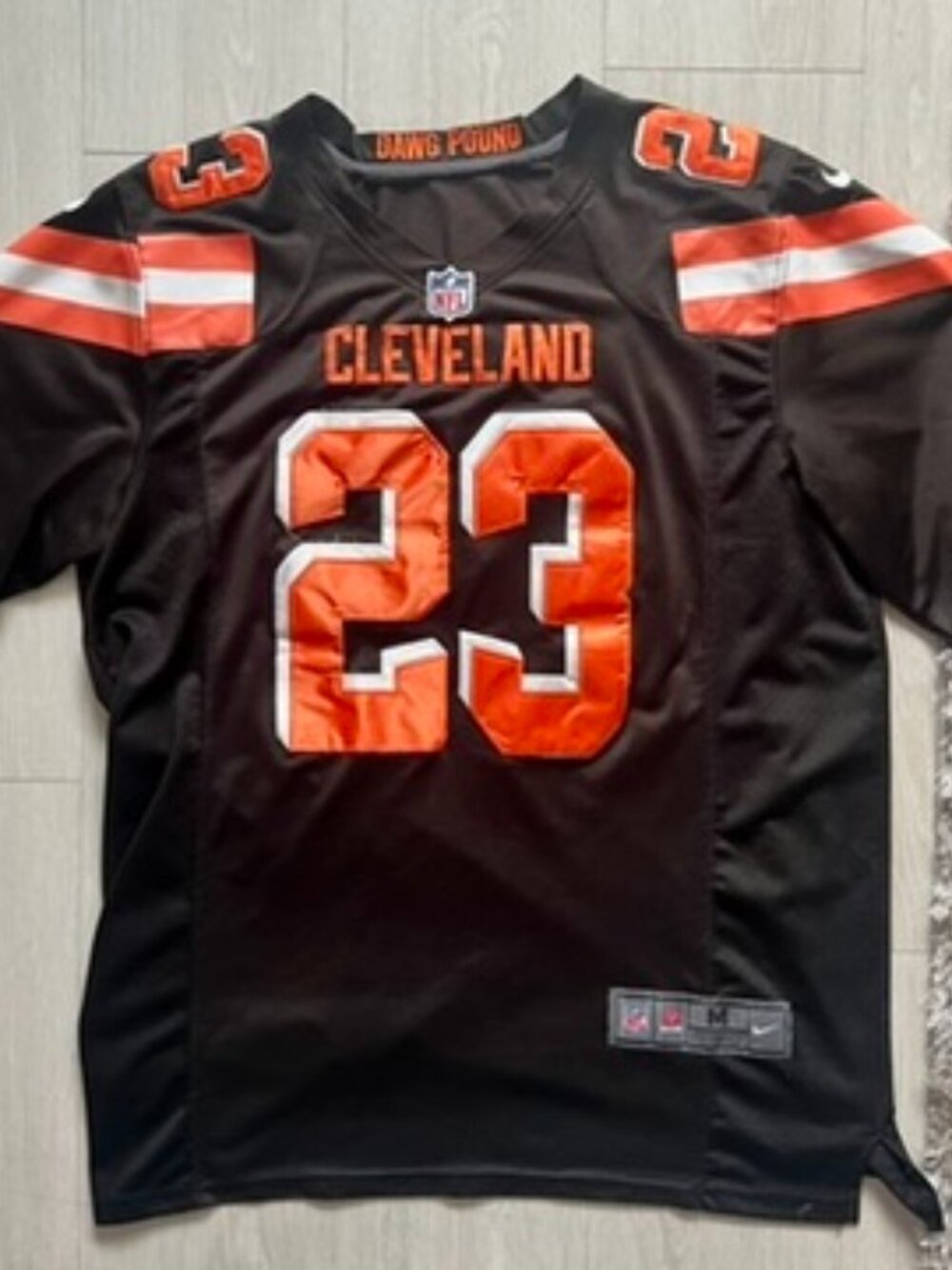 Cleveland Browns Joe Haden #23 Nike On Field NFL Jersey Mens 40 Medium Brown